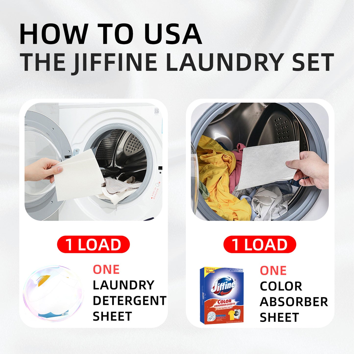 US Local JIFFINE Laundry Tablets Color-absorbing Tablets