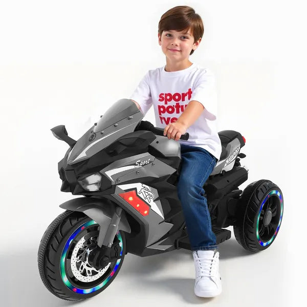 US Local Motorcycle For Kids, 12V Electric Ride On Motorcycle For Brithday Gifts, Kids Motorcycle With LED Lights, Music