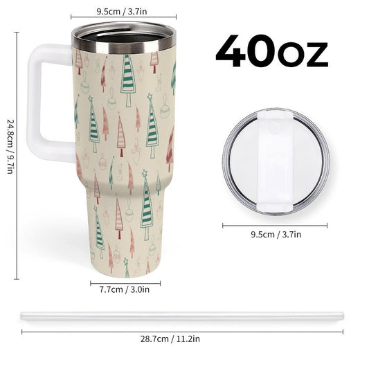 POD US Local 40oz Large Large Capacity Car Cup, Christmas Tree