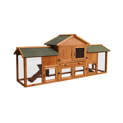 US Local Extra Large Bunny Cage With 2 Runs House Small Animal Habitats For Guinea Pigs