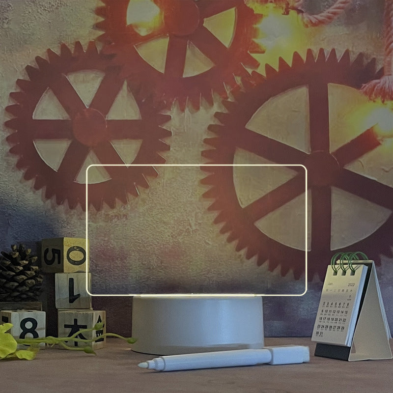 Transparent Luminous Acrylic Note Board Erasable Message Small Whiteboard