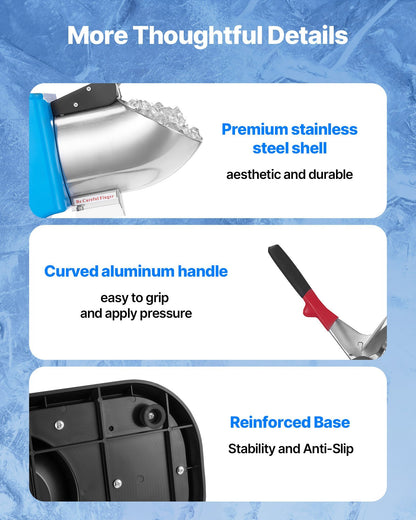 US Local Commercial Ice Crusher 220LBSH Electric Snow Cone Maker Shaved Ice Blue