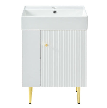 US Local 21.6 Inch White Bathroom Vanity