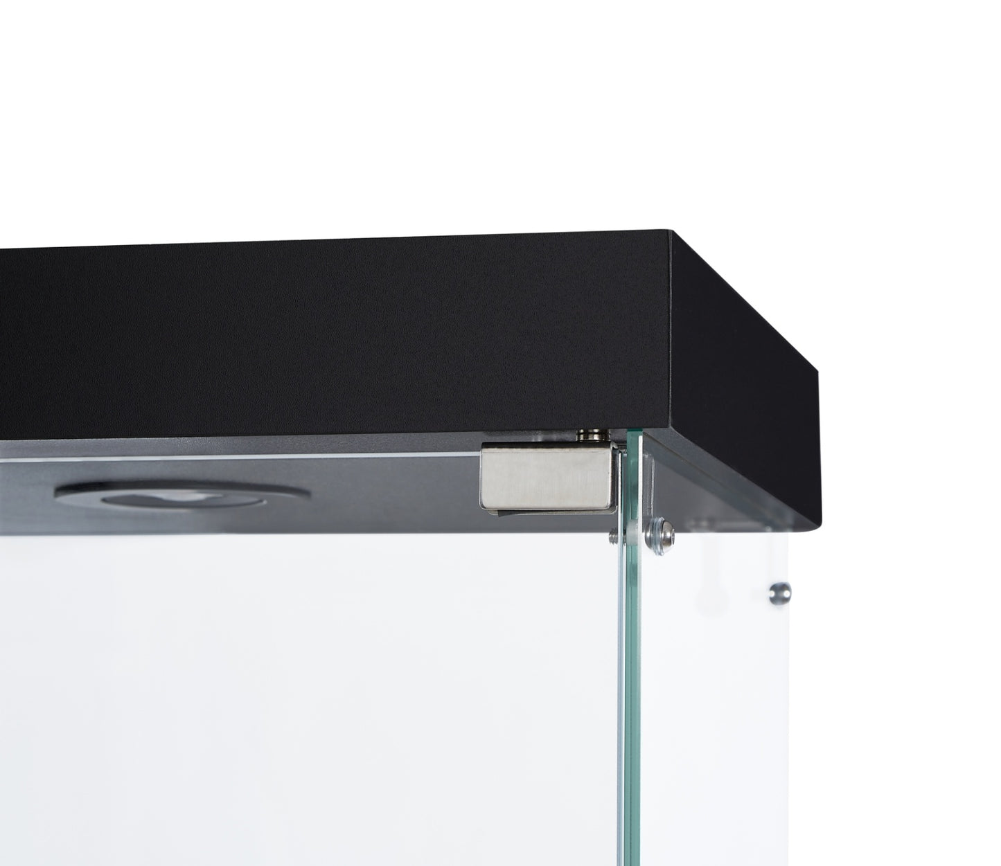 US Local 4-Tier Glass Display Cabinet, Double Door Glass Cabinet, Four Partitions, Two Locks, Floor Standing