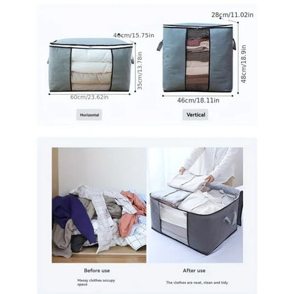 US Local 2-Pack Large Storage Bags With Clear Window Reinforced Handles