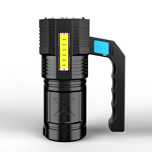 US Local LED Flashlight USB Rechargeable Torch COB Spotlight Camping Light High Lumens Emergency Lamp 4 Modes Waterproof Work Light