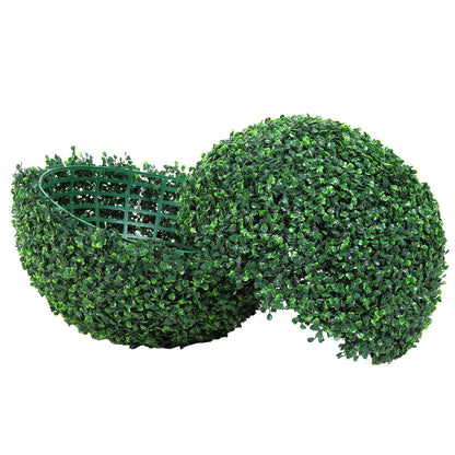 US Local VEVOR Artificial Topiaries Boxwood Trees, 20Tall  2 Pieces , Ball Shape Faux Topiaries Plant, All Year Green Feaux Plant Decorative Balls For Backyard, Balcony,Garden, Wedding And Home