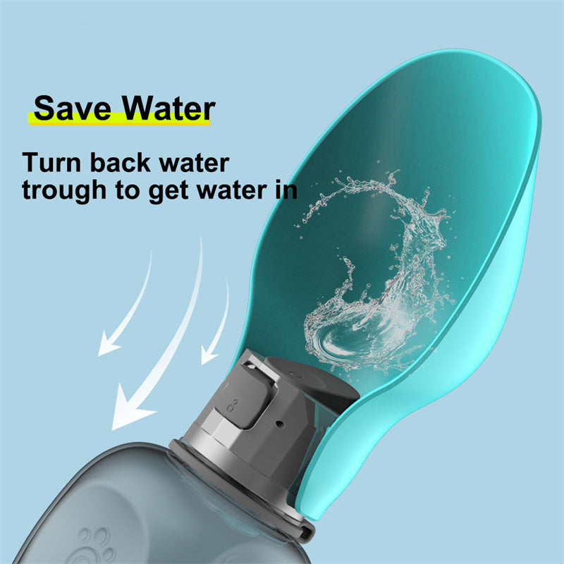 USA Local 800ml Dogs Water Bottle Portable High Capacity Leakproof Pet Foldable Drinking Bowl Golden Retriever Outdoor Walking Supplies Pet Products