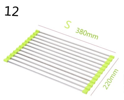 US Local Folding Kitchen Drain Sink Rack Stainless Steel