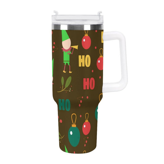 PHDT00055 POD US Local Tumbler 40 oz Large Capacity Car Cup Christmas Elf Green
