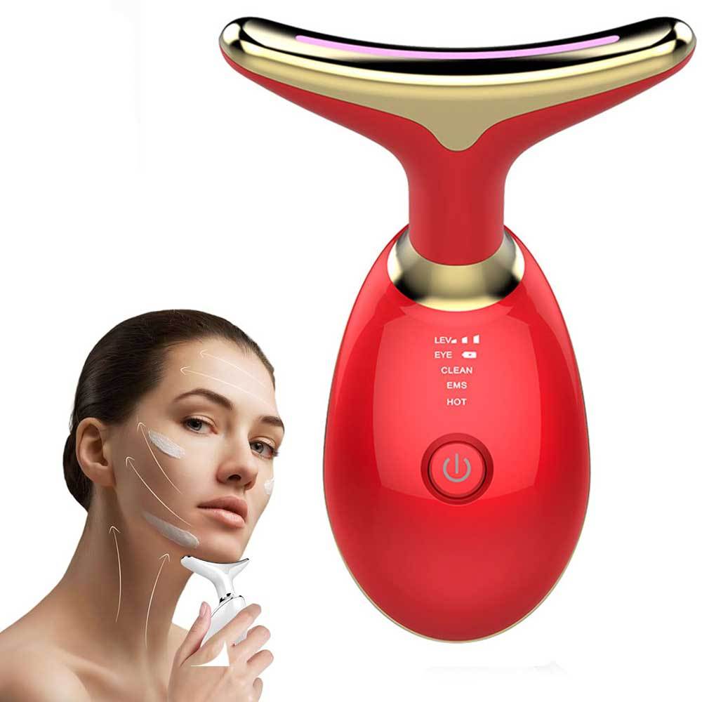 US Local Neck Face Massager Face Sculpting Tool 3 Colour Modes And Vibration For Facial Massager For Double Chin