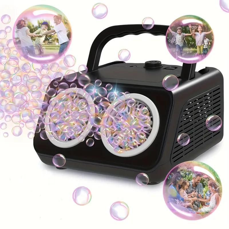 US Local New Automatic Bubble Machine With Upgraded Bubble Blower, Suitable For Children, Indoor And Outdoor Birthday Parties, Bubble Wands, Bubble Guns, Automatic Bubble Guns, Flower Bubble Machine.