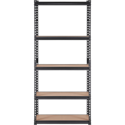 US Local VEVOR Storage Shelving Unit, 5-Tier Adjustable, 2000 Lbs Capacity, Heavy Duty Garage Shelves Metal Organizer Utility Rack, Black,  For Kitchen Pantry Basement Bathroom Laundry