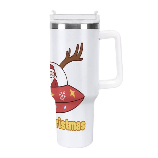 PHDT00308 POD US Local Tumbler 40 oz Large Capacity Car Cup Christmas Santa Claus UFO
