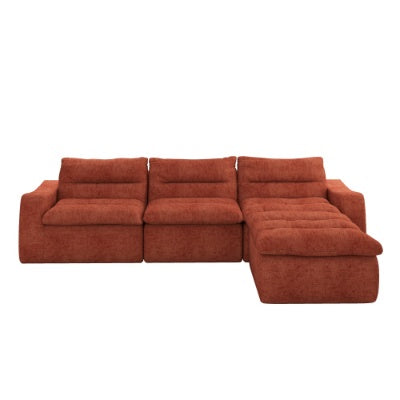 US Local Right Sofa Seat, L-shaped Modular Combined Sofa, Compressed Combined Sofa, Modern Lazy Style Comfortable Beanbag Sofa