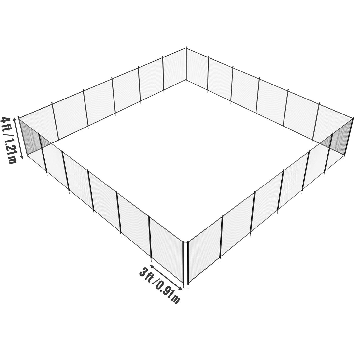 US Local Pool Fence, 4 X 72 FT Pool Fences For Inground Pools, Removable Child Safety Pool Fencing, Easy DIY Installation Swimming Pool Fence, 340gms Teslin PVC Pool Fence Mesh Protects Kids And Pets