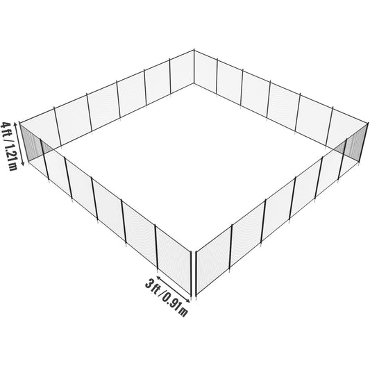 US Local Pool Fence, 4 X 72 FT Pool Fences For Inground Pools, Removable Child Safety Pool Fencing, Easy DIY Installation Swimming Pool Fence, 340gms Teslin PVC Pool Fence Mesh Protects Kids And Pets