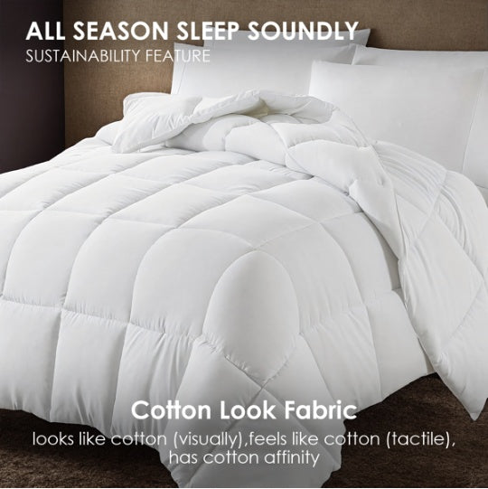 Polyester Brushed Single Quilt With Microfiber Filling, Down Alternative, OKO-100 Certified, CPC Children's Certified, Shipped Via Amazon Logistics