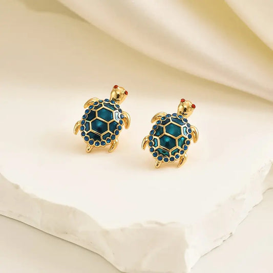 Turtle Stud Earrings Exquisite Cute Fashion Niche Design Party Ear Rings