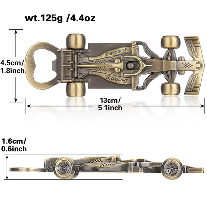 US Local Exquisite Racing Bottle Opener,Meticulously Designed And Made Of Durable Materials, Perfect For Opening Bottles During Sports Events, Parties, Or At Home. Includes A Black Drawstring Bag.