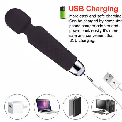 US Local Magic Massage Wand Muscle Relaxation Massager 20 Speed Vibrating Full Body Therapy Motor