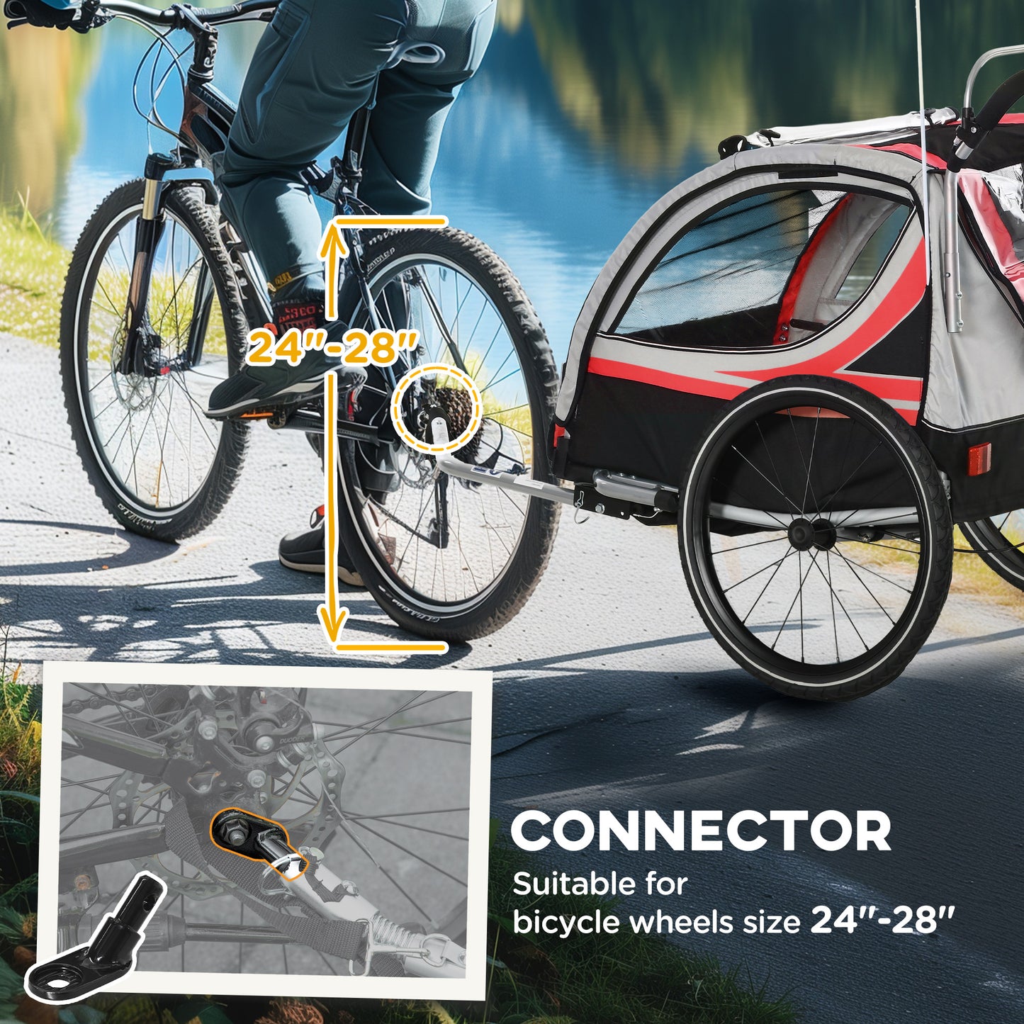 US Local 3-in-1 Bike Trailer for Kids