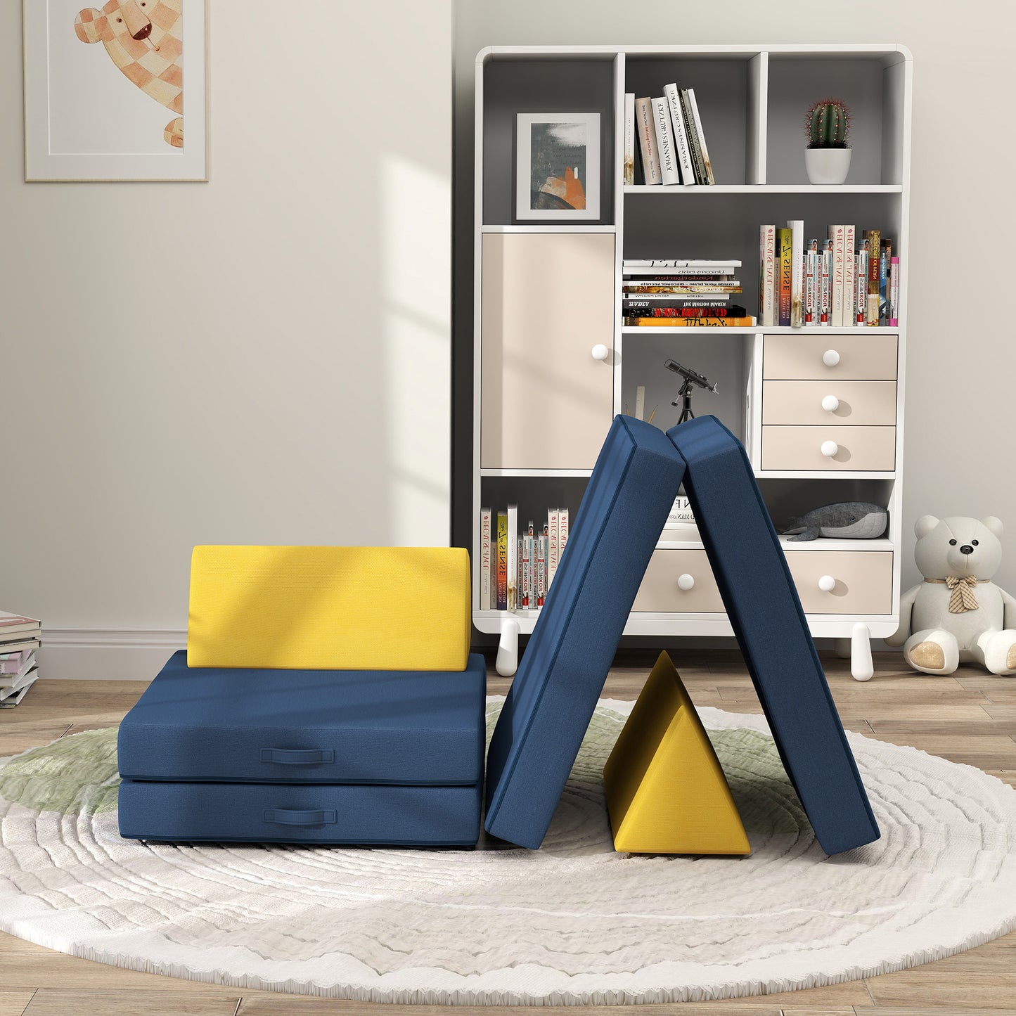 US Local 6 Pieces Foam Climbing Blocks for Toddlers with Washable Cover