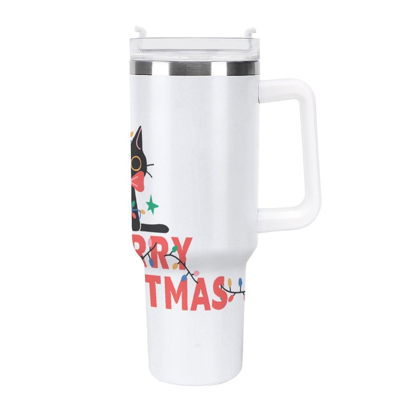 PHDT00336 POD US Local Tumbler 40 oz Large Capacity Car Cup Christmas, Lantern, Cat
