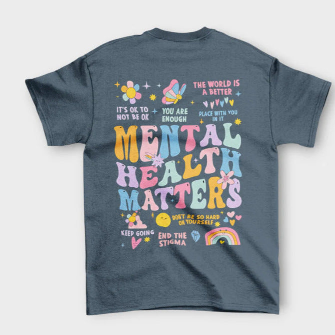 2D Printed Thanksgiving Element All Cotton T-shirt Loose Short Sleeve