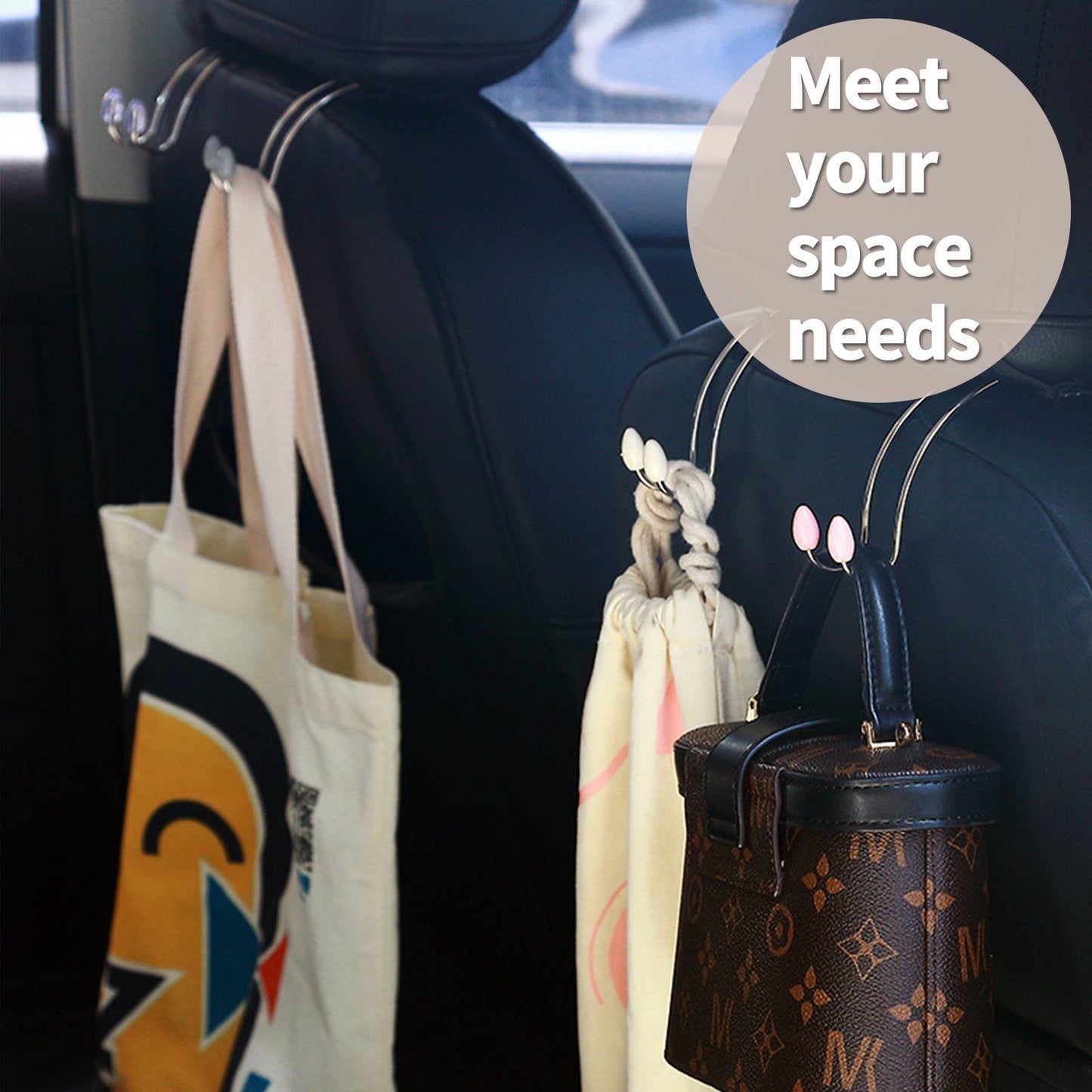 4PCS Multi-functional Vehicle-mounted Storage Hook ,Car Seat Back Storage Hook