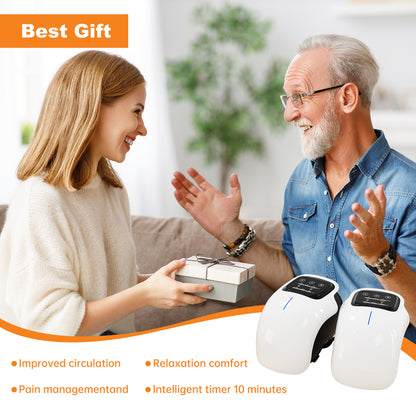 US Local Smart Knee Massager With Heat  Vibration 3D Air Compression   Portable Pain Relief  Home Office Use