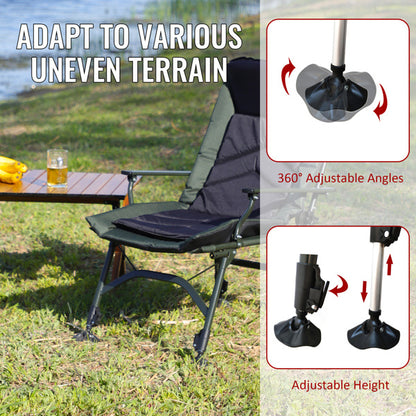 US Local Camping Lounge Chair, Portable Folding Recliner With Adjustable Backrest, Suitable For Indoor And Outdoor Camping, Beach Hiking, Fishing