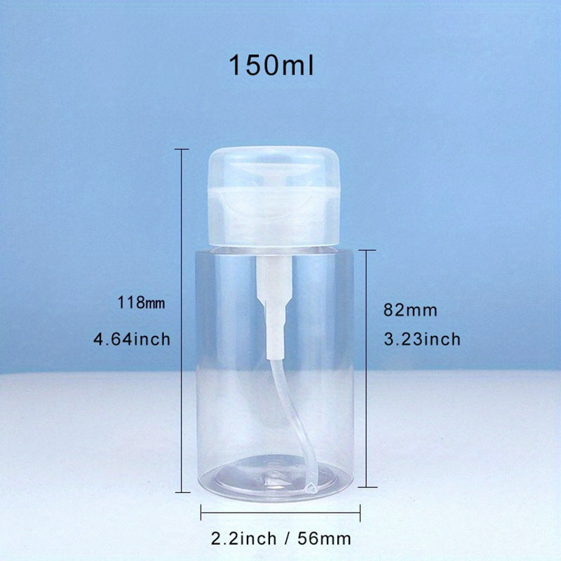 US Local 6pcs Portable Travel Push Pump Dispenser Bottle  Empty Mini Travel Size Bottle For Toner And Makeup Remover