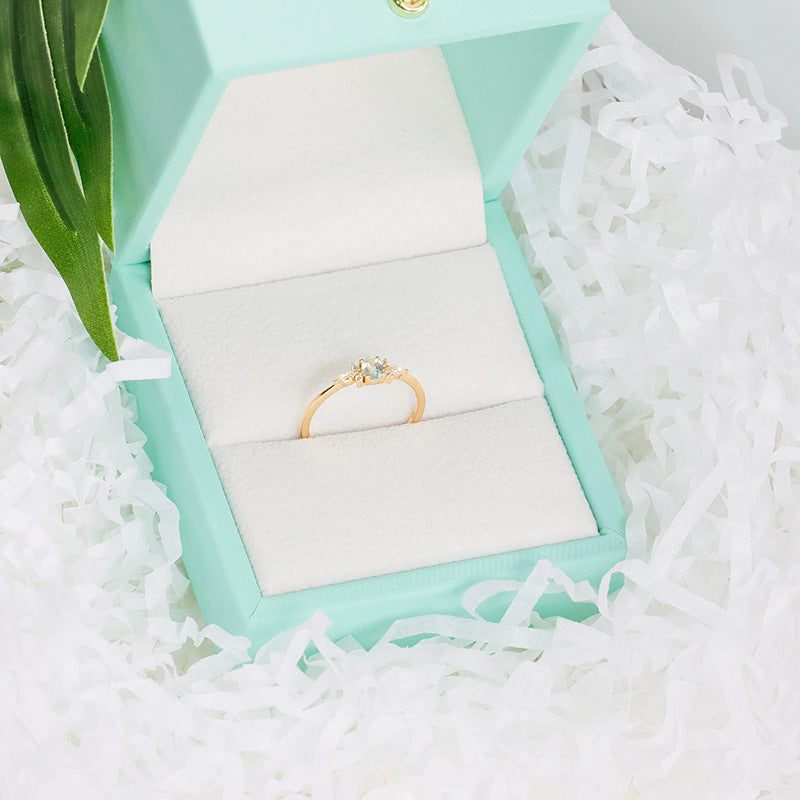 S925 Sterling Silver Ring For Women Sky Blue