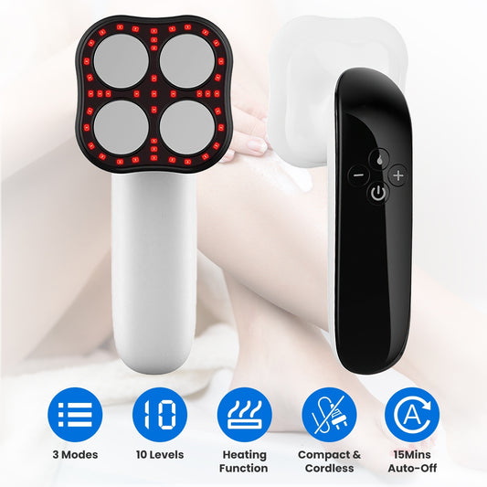 US Local 1Pc Body Shaping Machine Cordless Cellulite Massager Skin Tightening Device With 3 Modes 10 Levels Heating Function 15Mins Auto Off For Belly Waist Butt Arms Legs Hip Neck