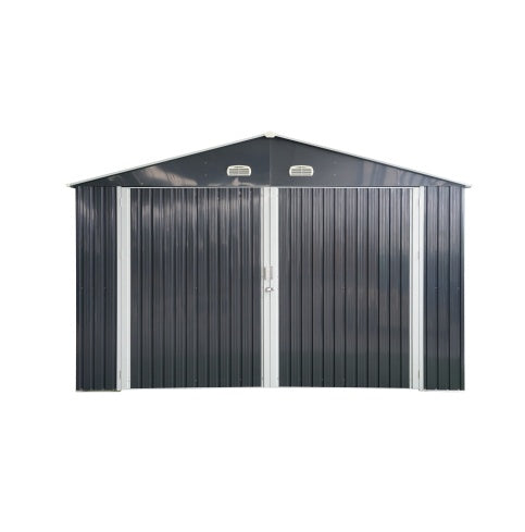 US Local Spacious Outdoor Storage Shed This 13  20FT Outdoor Storage Shed Offers A Generous 250 Square Feet Of Floor Space, Perfect For Storing Trucks, Cars, Large Tools, And Lawn Equipment. With Double Front