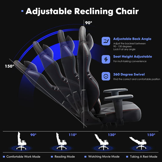 USA Local Tall Gaming Chair 350lbs Racing Computer Gaming Chair