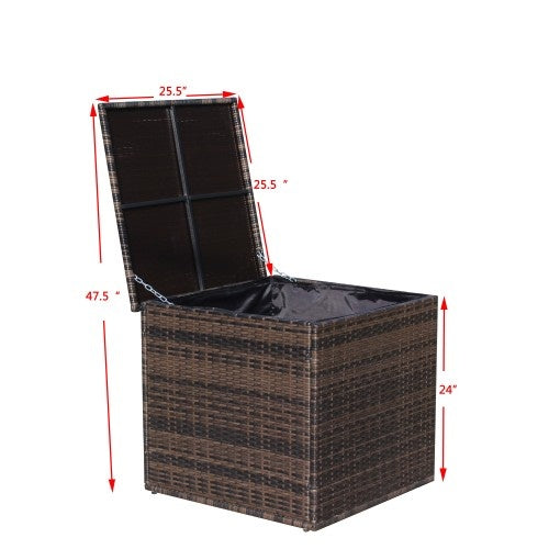 USA Local Wicker Patio Furniture Storage Box
