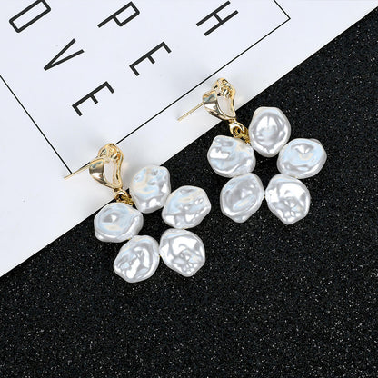 US Local Flower Pearl Earrings