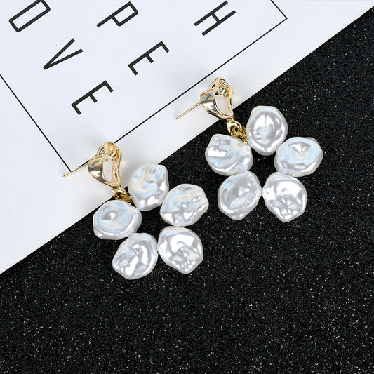 US Local Flower Pearl Earrings