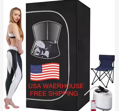 US Local USA Warehouse Free Shipping Home Use Portable Sauna Tent With 2.6L Steamer Foldable Full-Body Sauna Portable Steam Sauna