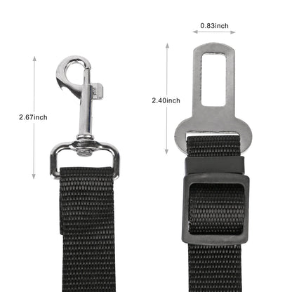 US Local 2Pcs Pet Dog Seat Belt Leash Adjustable Pet Dog Cat Safety Leads Harness Car Vehicle Nylon Fabric Seatbelt Strap
