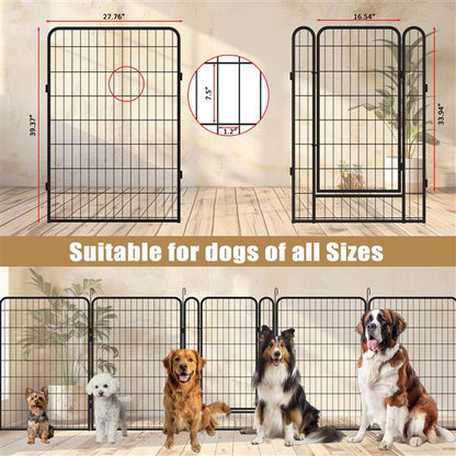 US Local 16 Pieces Of Heavy-duty Metal Pet Sports Fence