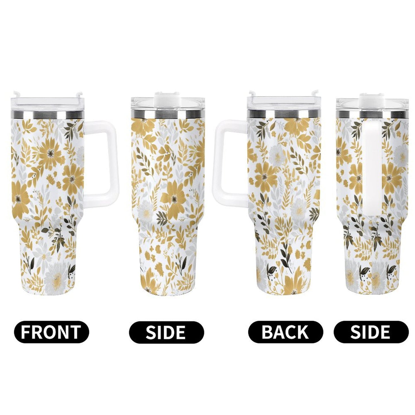 PHDT00226 POD US Local Tumbler 40 oz Large Capacity Car Cup Autumn, Flowers, Leaves