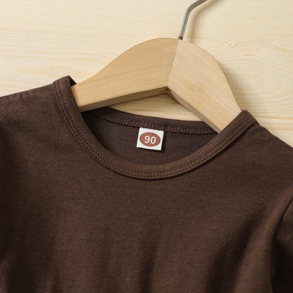 Baby Autumn Young And Little Girls Suit European And American Thanksgiving Suit Turkey Print Top And Trousers Scarf Three-piece Set