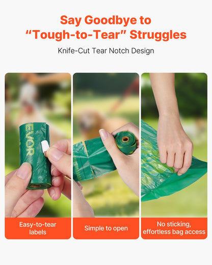 US Local Thick Dog Poop Waste Bags Refill Rolls 270PCS Lavender Scented Biodegradable