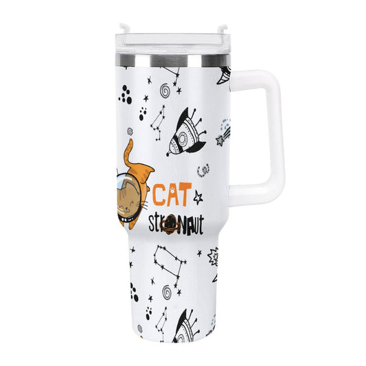 POD US Local Tumbler 40 oz Large Capacity Car Cup Space, Cat, Planet
