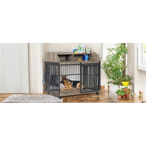 US Local The Wooden Kennel Kennel Is Suitable For Large Medium-sized Dogs