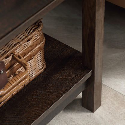 US Local Dark Brown Nightstand With Drawer And Shelves Compact Design For Small Spaces Bedroom Furniture