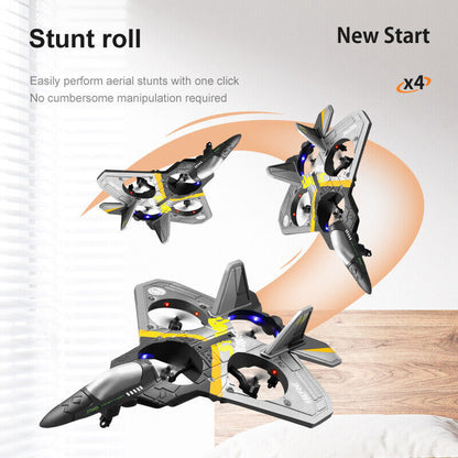 US Local 4DRC V17 Remote Control Plane 2.4Ghz Foam RC Airplanes Helicopter Quadcopter,Spinning Drone With Cool Light,Gifts For Kids Adults.Logistics Is Randomly Sent By UPS,USPS,FEDEX,Amazon Logistics.